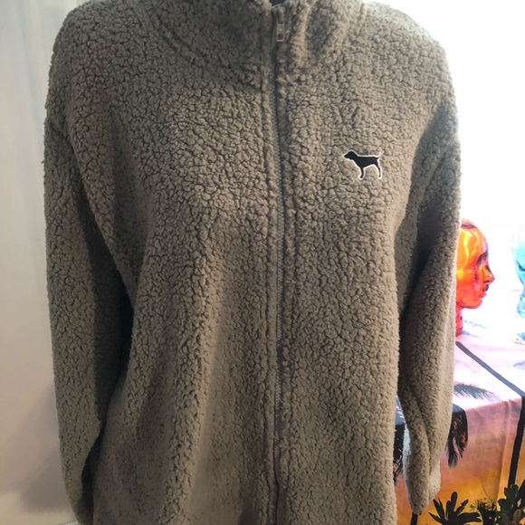 BNWT Pink VS Full Zip Boyfriend Sherpa Jacket - Picture 6 of 7